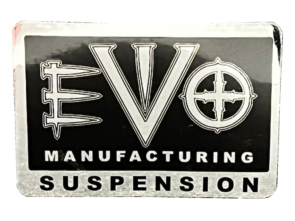 EVO Manufacturing Suspension Sticker 1.75" x 2.5"