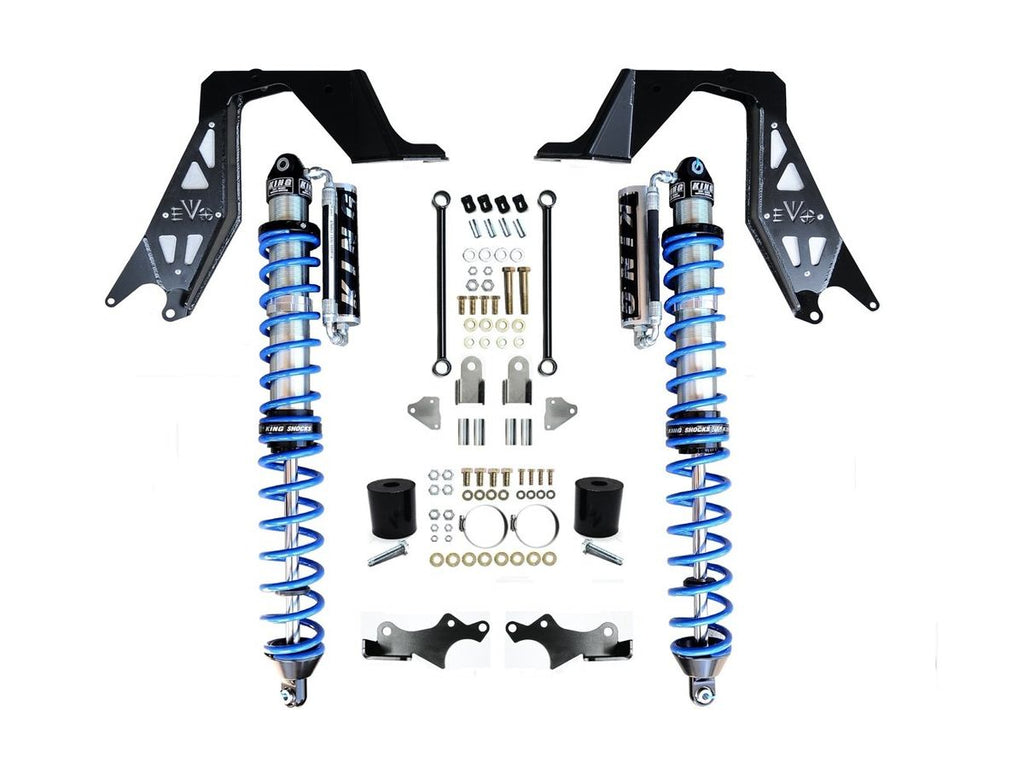 14" Inch Travel EVO SPEC KING NV2514 FRONT BOLT-ON 2.5" COILOVER KIT BLACK FOR JL/JT WRANGLER & GLADIATOR