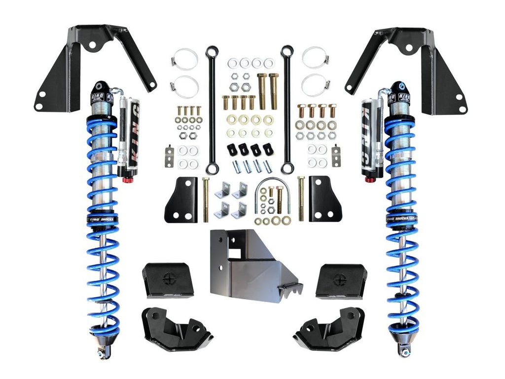 14" INCH TRAVEL EVO SPEC KING NV2514 REAR BOLT-ON 2.5" COILOVER KIT BLACK FOR JL WRANGLER