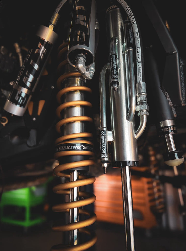 JL/JT FRONT DOUBLE THROWDOWN, KING 2.5" COILOVER & BYPASS (BLACK) AFTERMARKET AXLE JEEP WRANGLER GLADIATOR