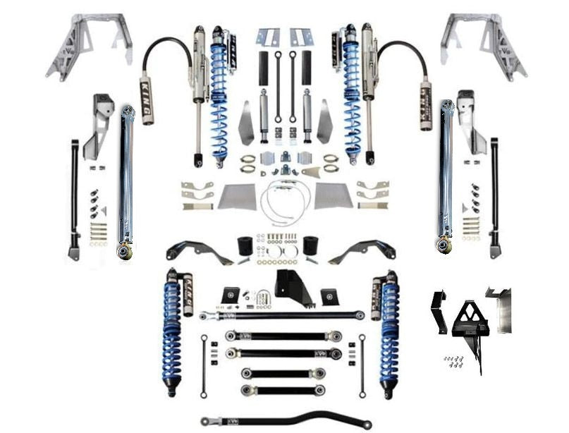 JT (DIESEL) KING Front Double Throw Down Long Arm Rear 2.5 Inch KING Coilover Bypass PRO PLUS JEEP GLADIATOR