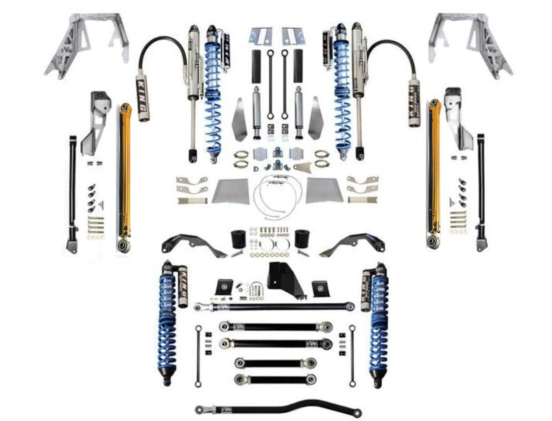 JT (GAS) KING Front Double Throw Down Long Arm Front 2.5 inch KING Coilover Bypass Rear PRO PLUS JEEP GLADIATOR