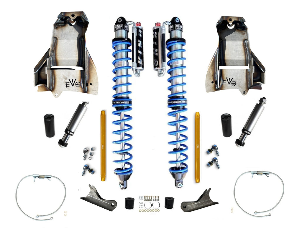 14" Inch EVO SPEC KING FRONT FABRICATION Shock Towers 2.5" or 3.0" COILOVER BLACK FOR Jeep WRANGLER JK