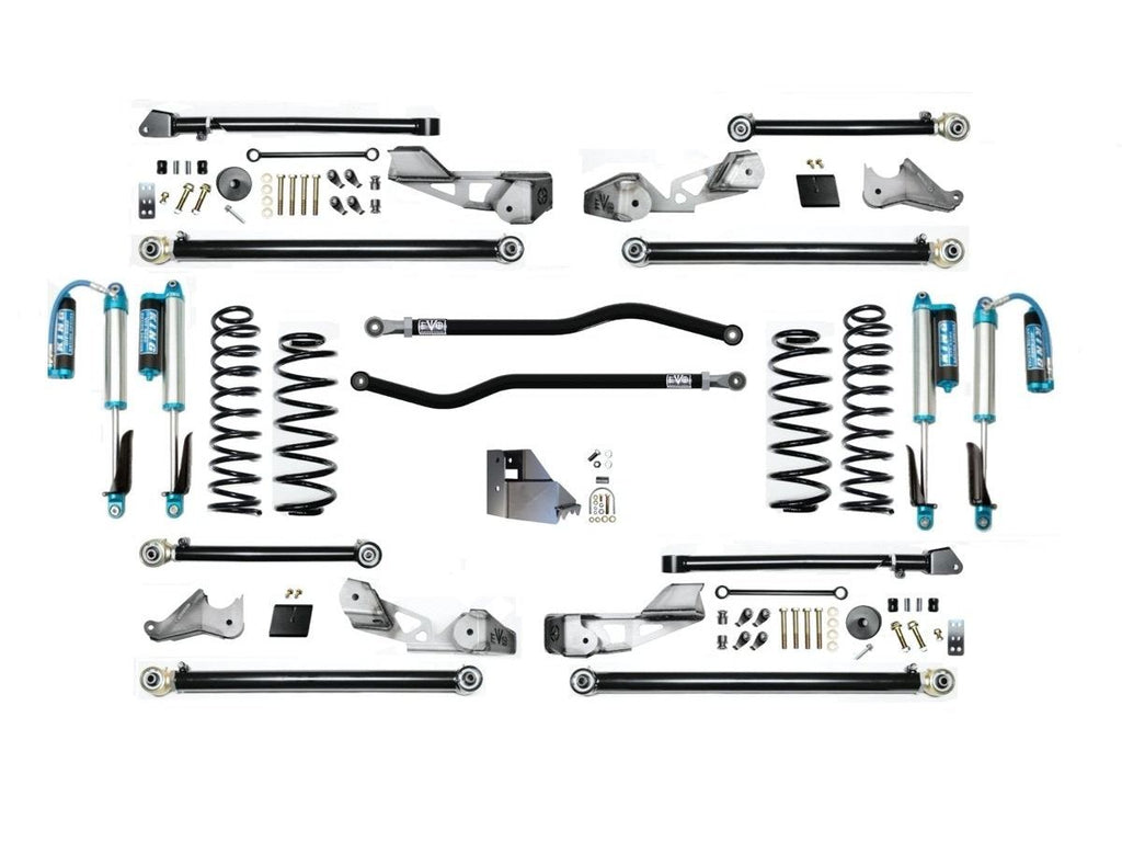 2.5 Inch GAS HIGH CLEARANCE LONG ARM JEEP WRANGLER JL SUSPENSION SYSTEM with Plush Ride Springs FOR JLU ( 4 DOOR ONLY )