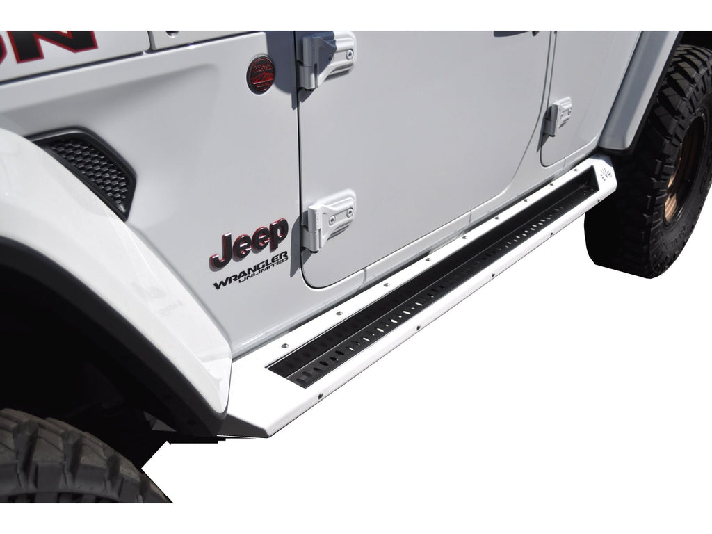 ROCKER STEPS WITH OPTIONAL BODY ROCKSKINS, 4 DOOR FOR JLU | EVO ...