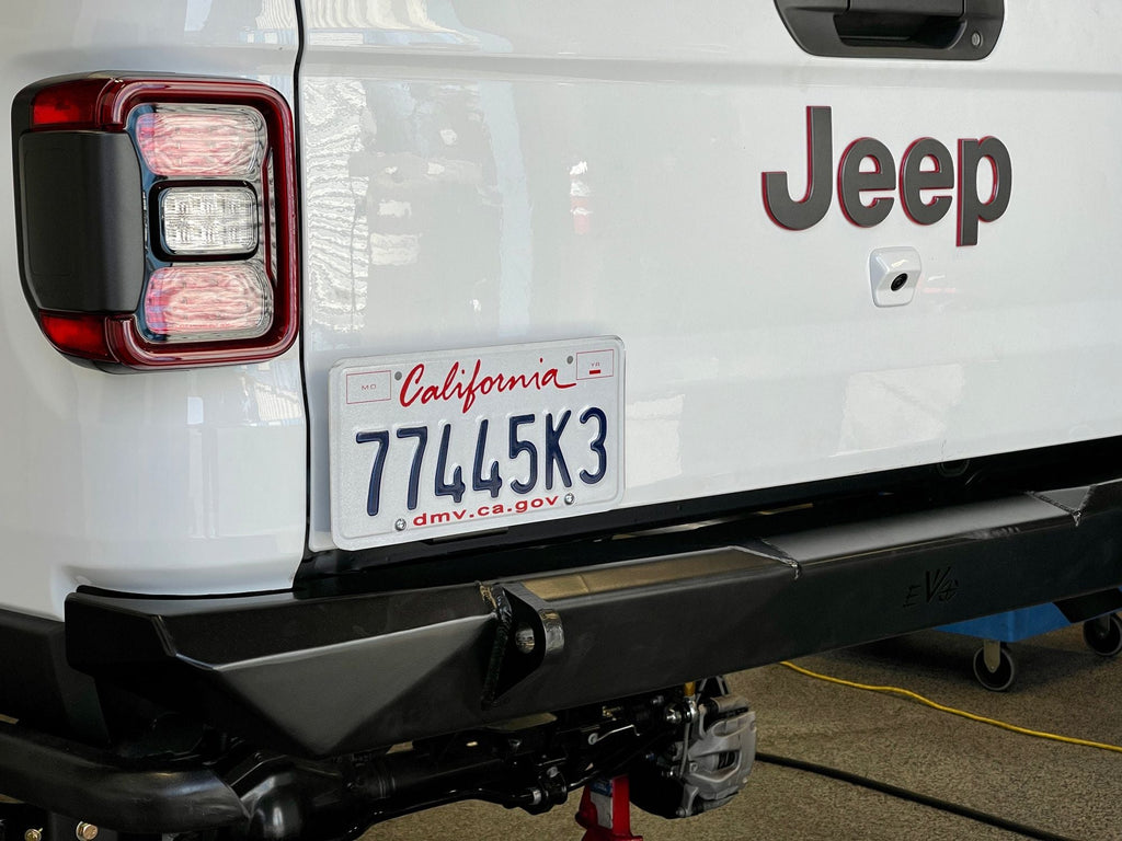 Jeep Gladiator JT Tailgate License Plate Mount Holder, Left Side Black